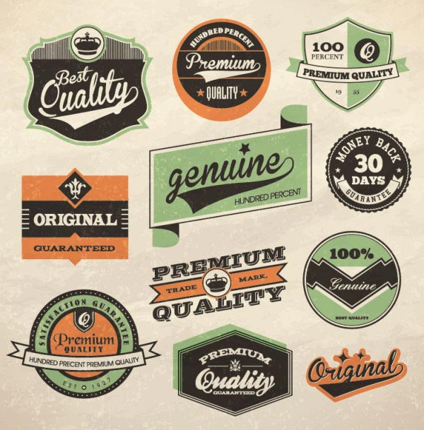 600x609 Vintage Label Vector Images