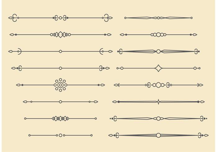 Retro Vector Ornament Lines Design 700x490 Retro Vector Ornament Lines Design