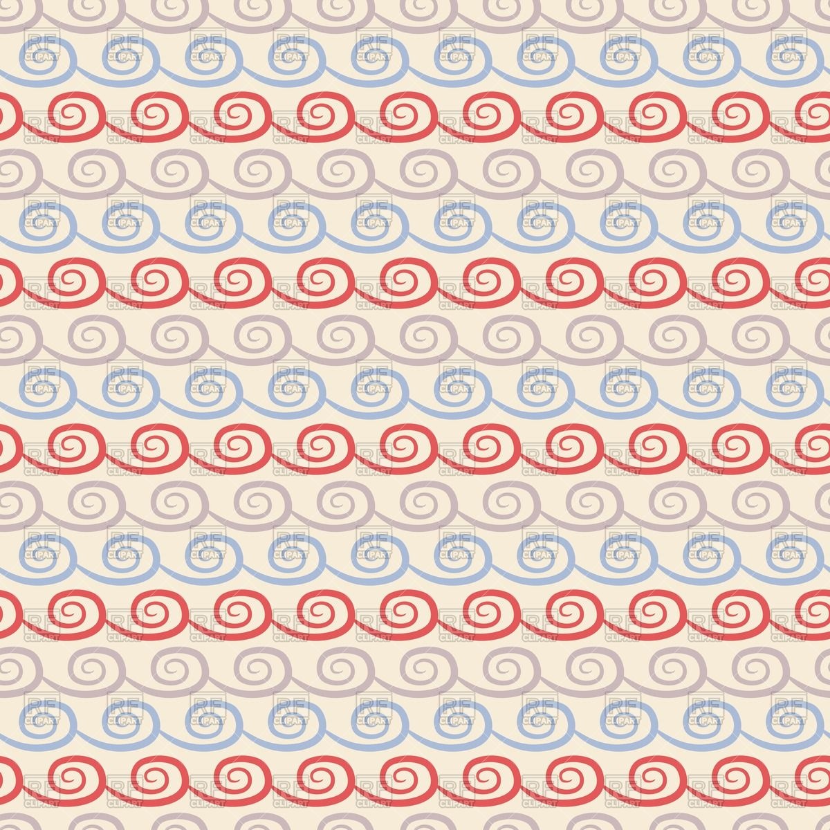 Seamless Retro Wallpaper With Swirls And Wavy Lines Vector Image 1200x1200 Seamless Retro Wallpaper With Swirls And Wavy Lines Vector Image