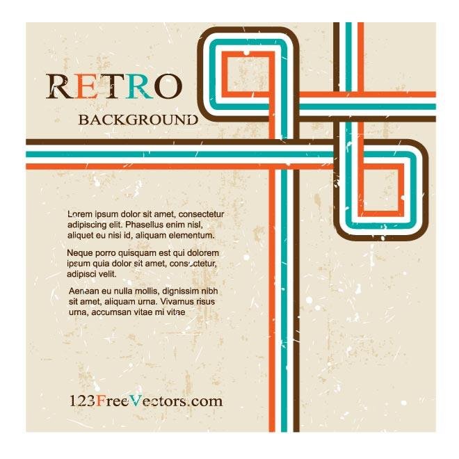 Free Retro Background With Lines Vector Files, Vectors 660x660 Free Retro Background With Lines Vector Files, Vectors