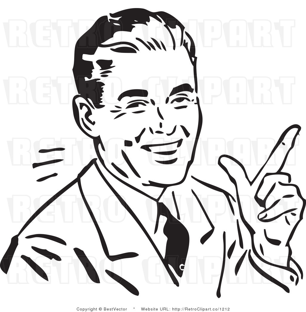 1024x1044 Retro Man Clipart