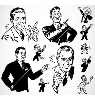 380x400 Retro Men Pointing Vector Classic Retro Whatsoev In Retro