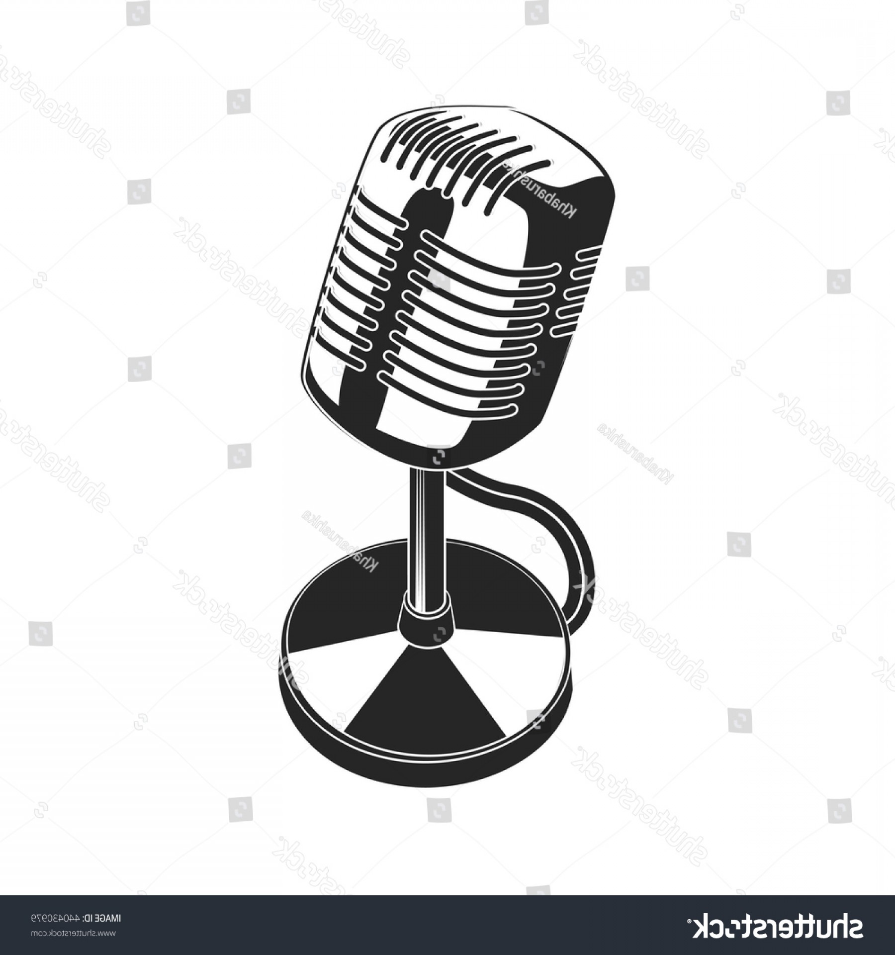 1800x1920 Retro Vintage Microphone Vector Illustration Isolated Cultracing