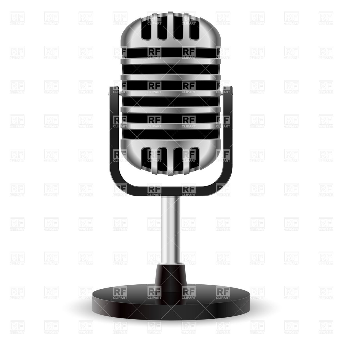 1200x1200 Benchtop Retro Microphone Vector Image Of Objects Dvarg