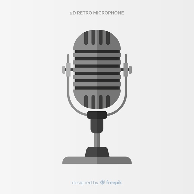 626x626 Flat Retro Microphone Vector Free Download