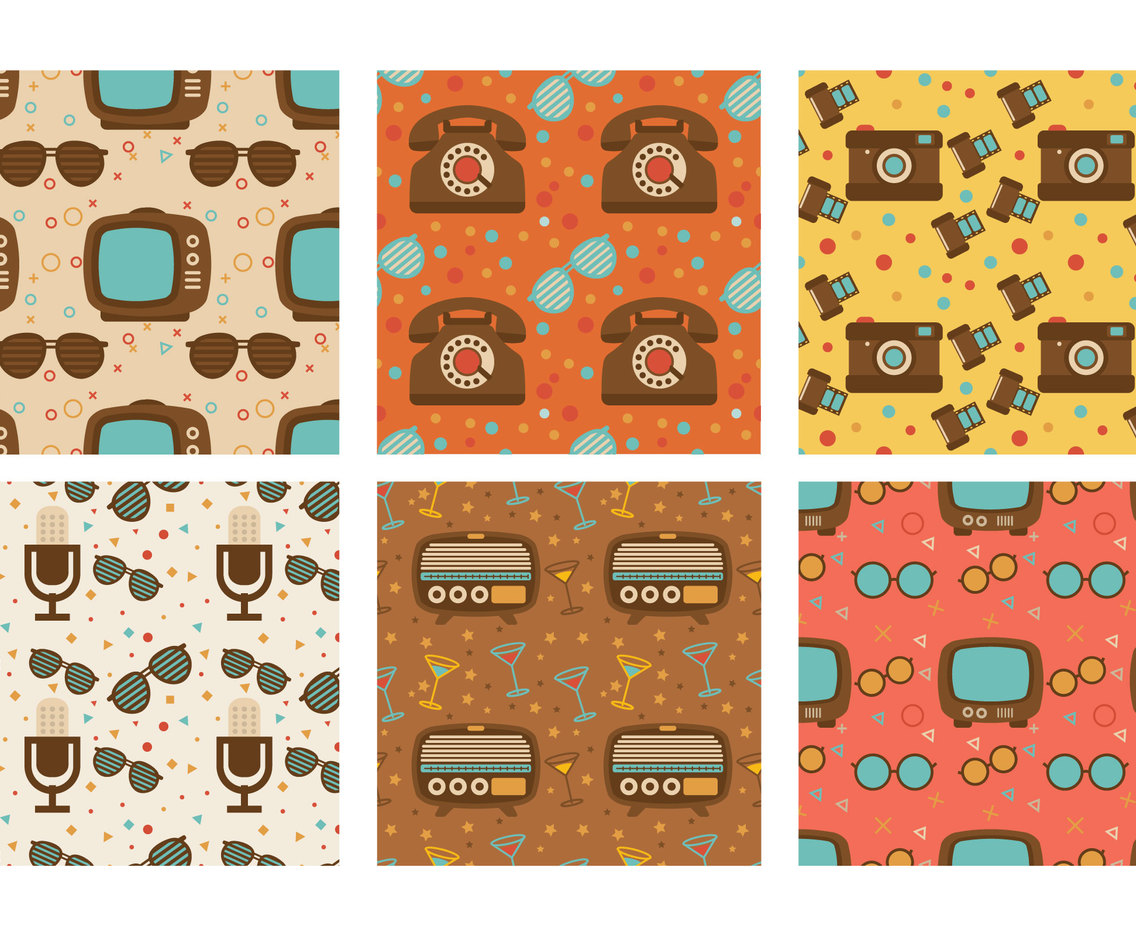 Retro Pattern And Backgrounds Vector 1136x936 Retro Pattern And Backgrounds Vector