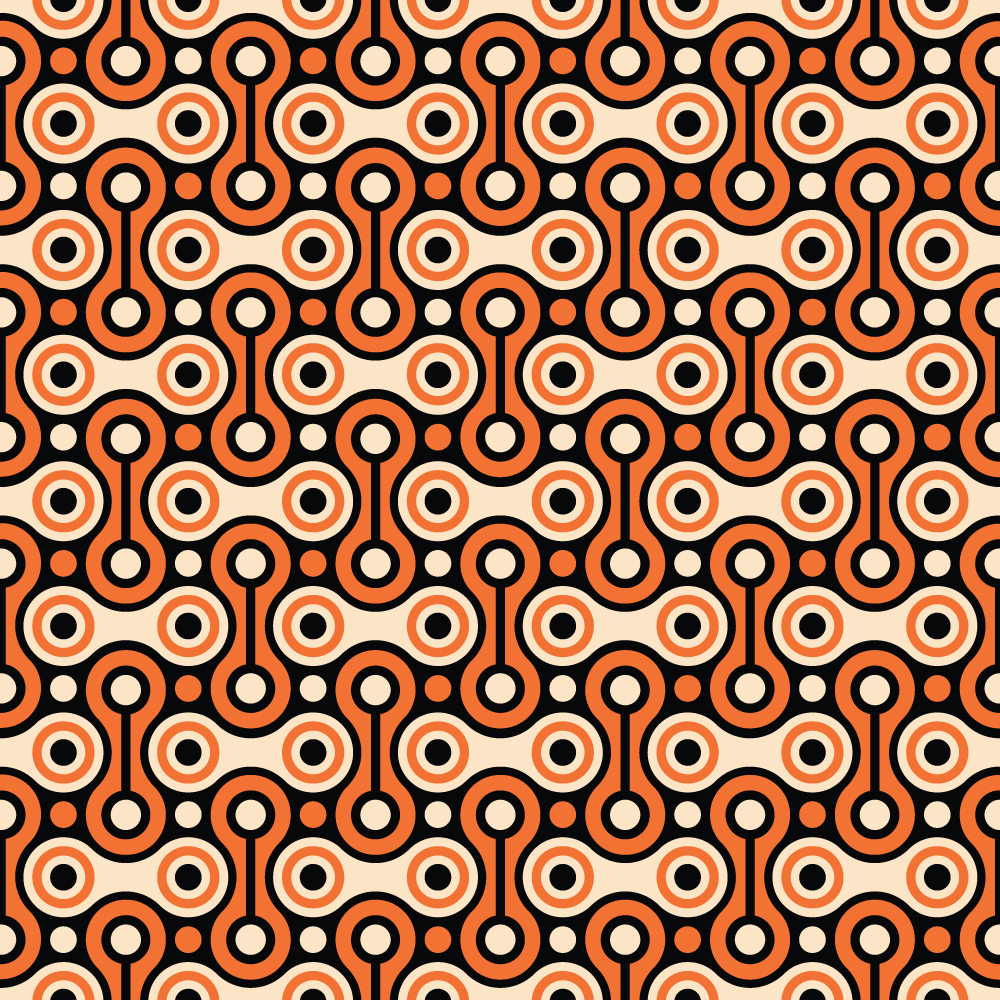 Bicycle Chain Retro Pattern 1000x1000 Bicycle Chain Retro Pattern