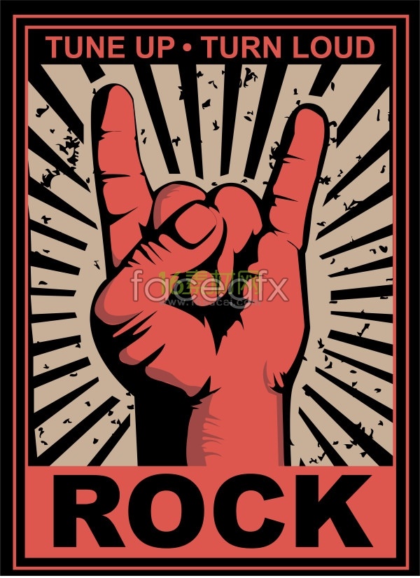 600x825 Rock Sign Retro Poster Vector Over Millions Vectors, Stock