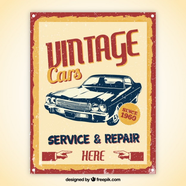 626x626 Vintage Cars Poster Vector Premium Download