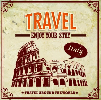 430x424 Vintage Style Travel Poster Design Vector Free Download