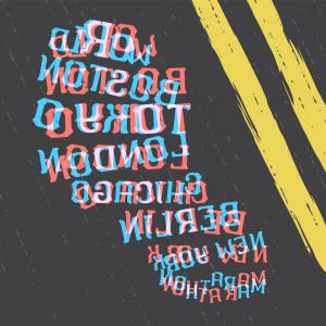 300x300 World Marathon Series Retro Poster Vector Wallkeeper