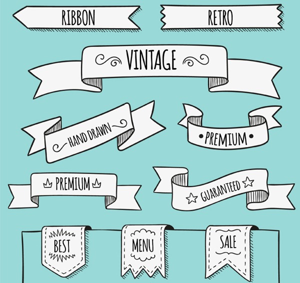 Retro Ribbon Banner Vector