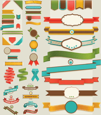 325x368 Retro Ribbon Free Vector Download