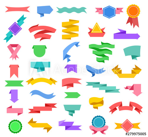 500x464 Ribbons Banners Modern Sale Banner, Vintage Badge Tags, Empty