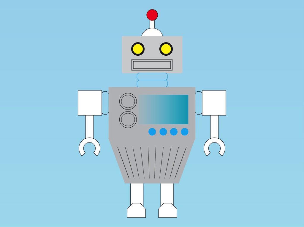 Retro Robot Vector Vector Art Graphics 1024x763 Retro Robot Vector Vector Art Graphics