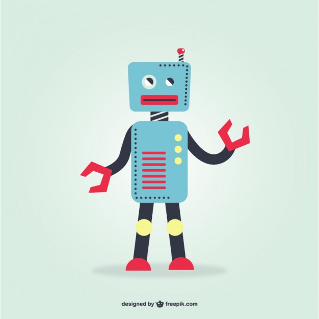 Blue Retro Robot Vector Free Download 626x626 Blue Retro Robot Vector Free Download