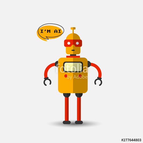 Retro Vintage Funny Vector Robot Icon In Flat Style Isolated 500x500 Retro Vintage Funny Vector Robot Icon In Flat Style Isolated