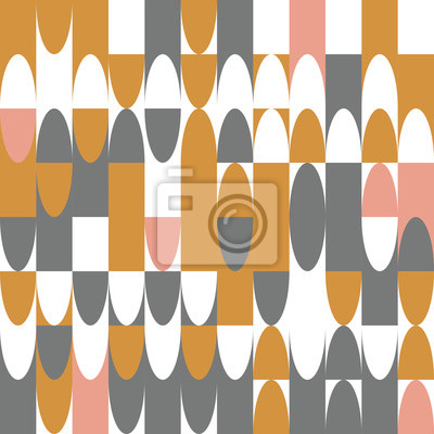 400x400 Ovals And Geometric Shapes Vector Seamless Pattern Modern