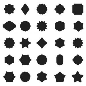 300x300 Photostock Vector Huge Set Of Vintage Vector Badge Shapes