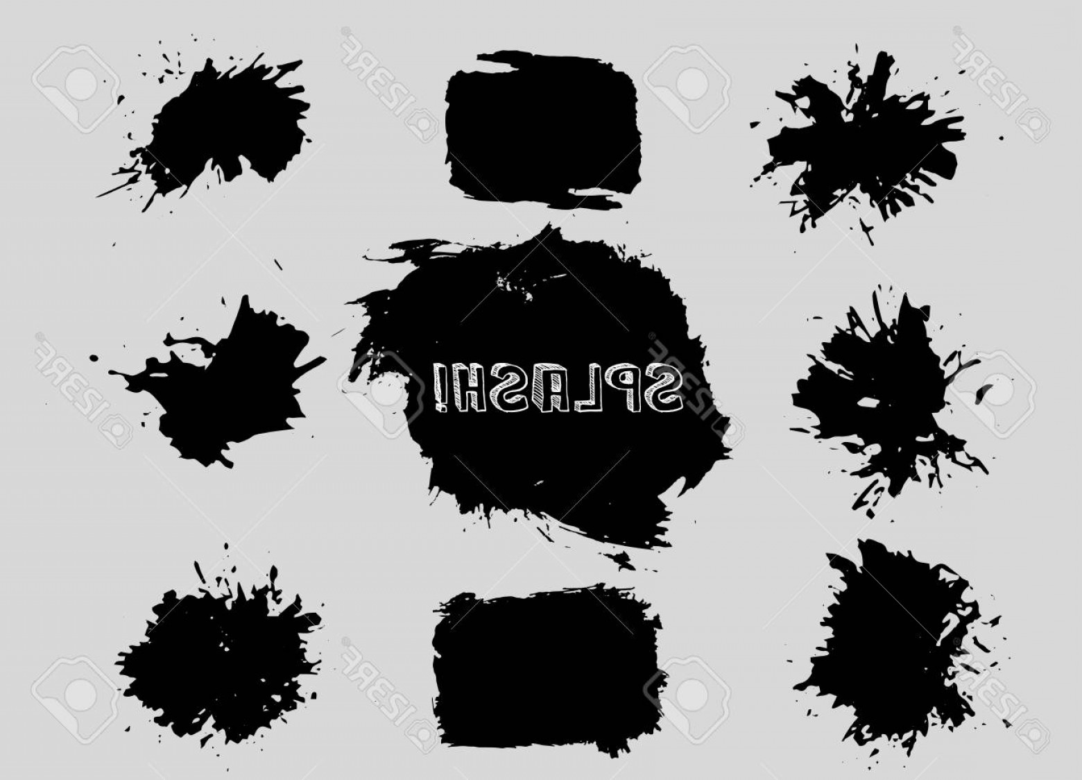 1560x1124 Photostock Vector Set Of Grunge Vector Shapes Vector Banners