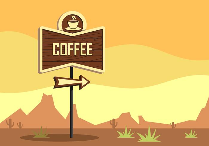 700x490 Coffee Retro Sign Vector