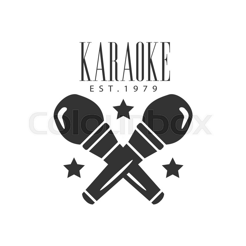 800x800 Crossed Microphones Karaoke Premium Stock Vector Colourbox