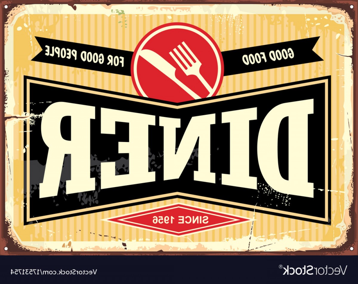 1200x952 Diner Retro Sign Board Vector Soidergi