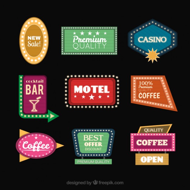 626x626 Retro Banner Signs Vector Free Download