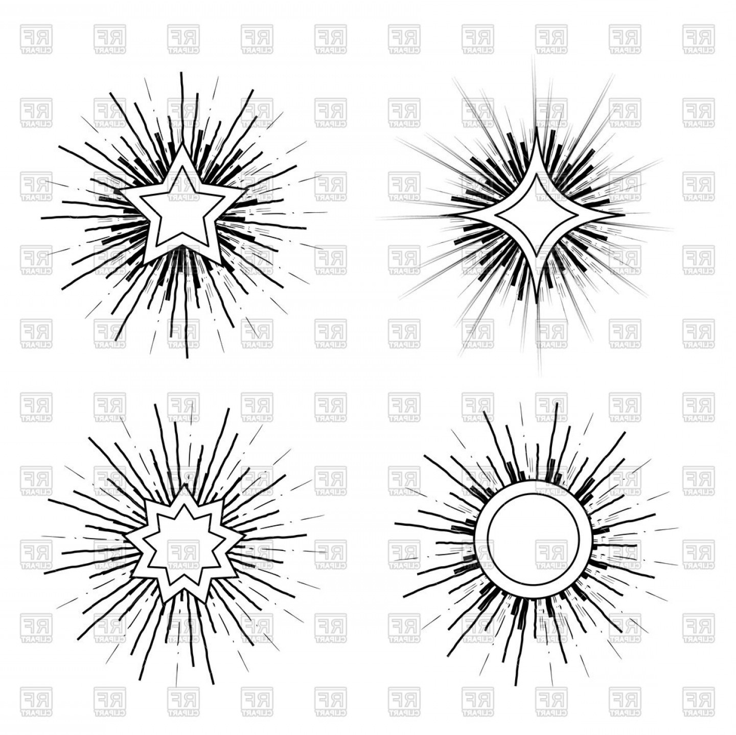 Hipster Style Vintage Starburst With Ray Vector Clipart Hoodamathrun 1440x1437 Hipster Style Vintage Starburst With Ray Vector Clipart Hoodamathrun