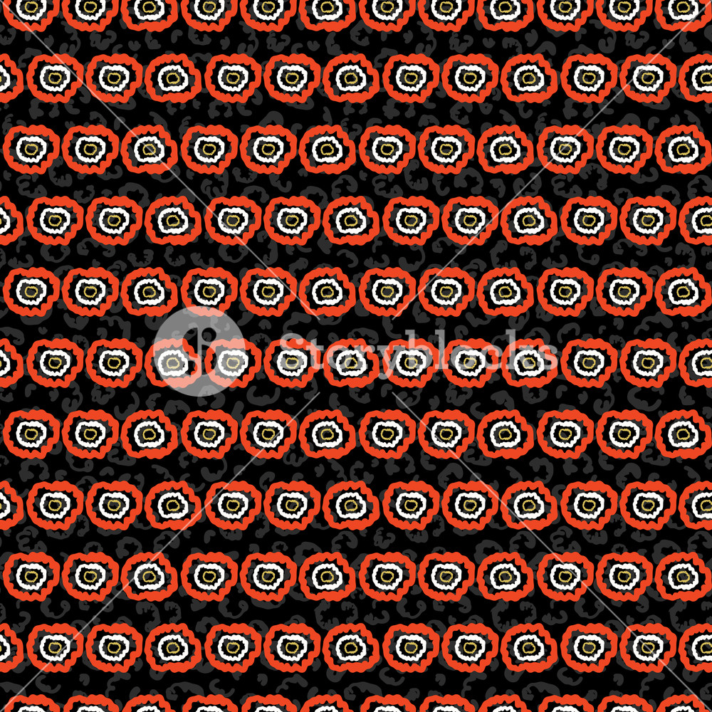 1000x1000 Polka Dot Stripes Vector Pattern Hand Drawn Background, Retro