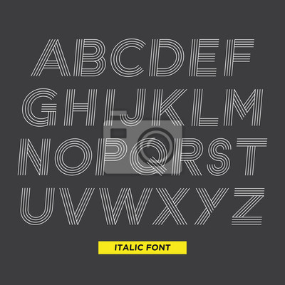 400x400 Type Font Stripes Vector Illustration Retro Vintage Suit Wall Mural