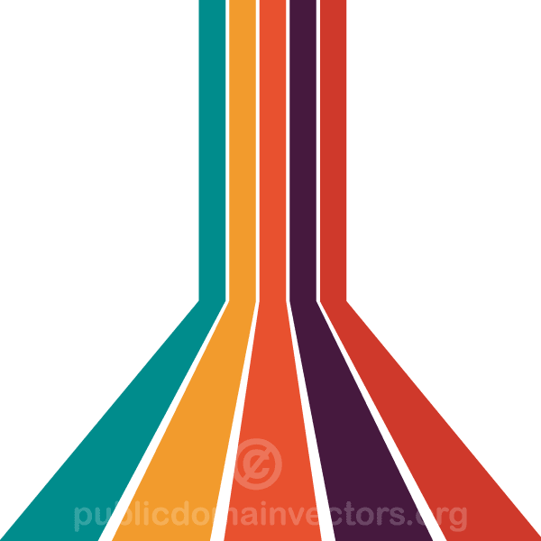 600x600 Abstract Colorful Stripes Perspective Vector Background Free