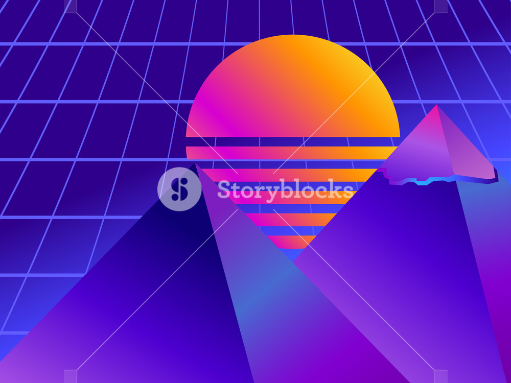 Retro Futurism Pyramid Perspective Grid Neon Sunset Synthwave 1000x750 Retro Futurism Pyramid Perspective Grid Neon Sunset Synthwave