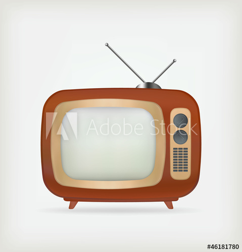 479x500 Retro Tv Vector