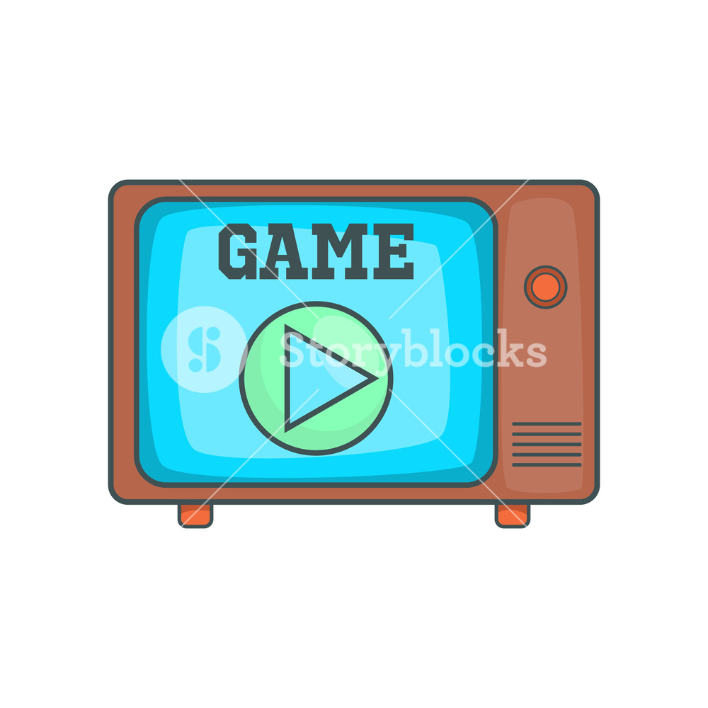 1000x1000 Retro Tv Icon Cartoon Illustration Of Tv Vector Icon For Web
