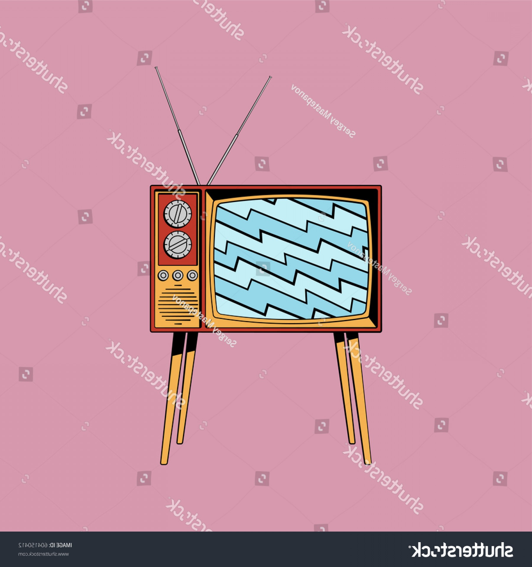 1800x1920 Retro Tv Vector Illustration Pop Art Soidergi