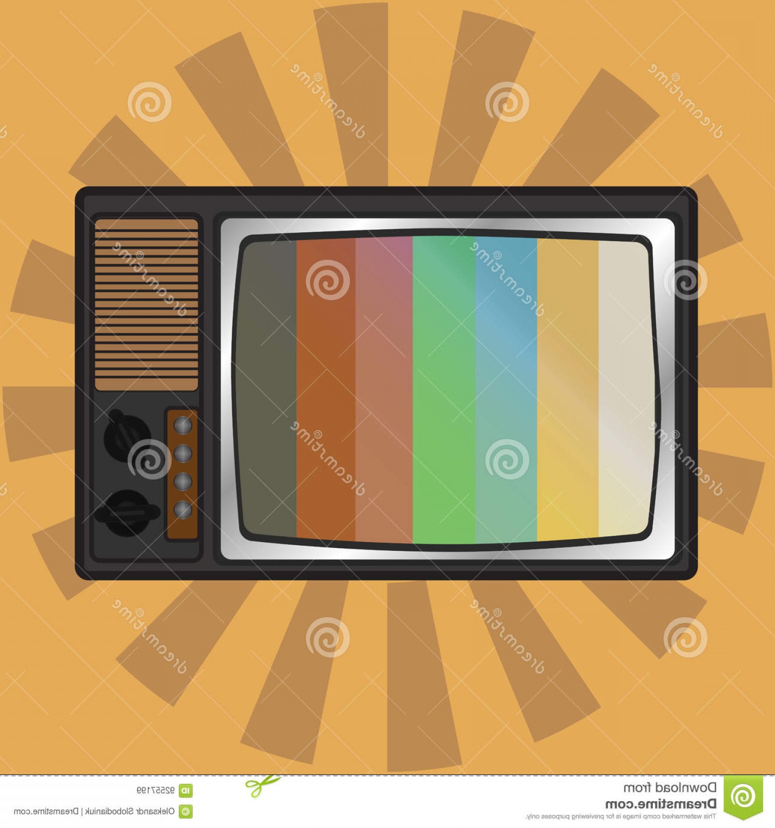 1560x1668 Stock Illustration Retro Tv Vector Illustration Classic Vintage