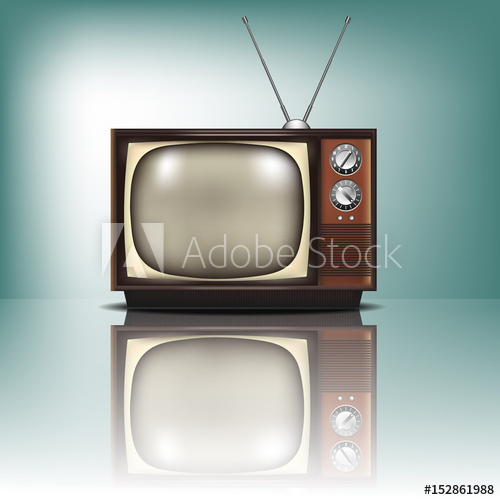 500x500 Vintage Retro Tv Vector Illustration