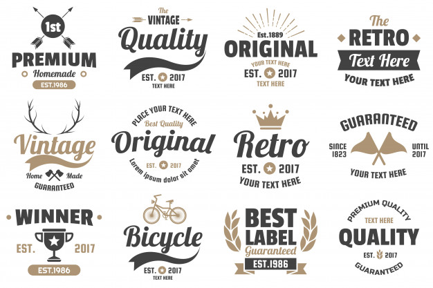 626x417 Vintage Retro Vector Logo For Banner Vector Premium Download