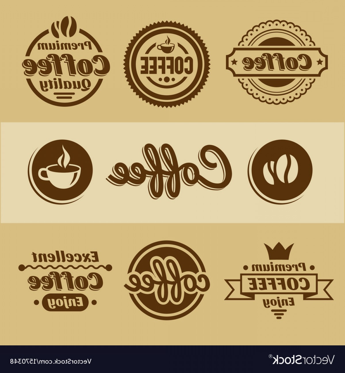 1200x1296 Coffee Labels And Badges Retro Style Coffee Vector Newwaysys
