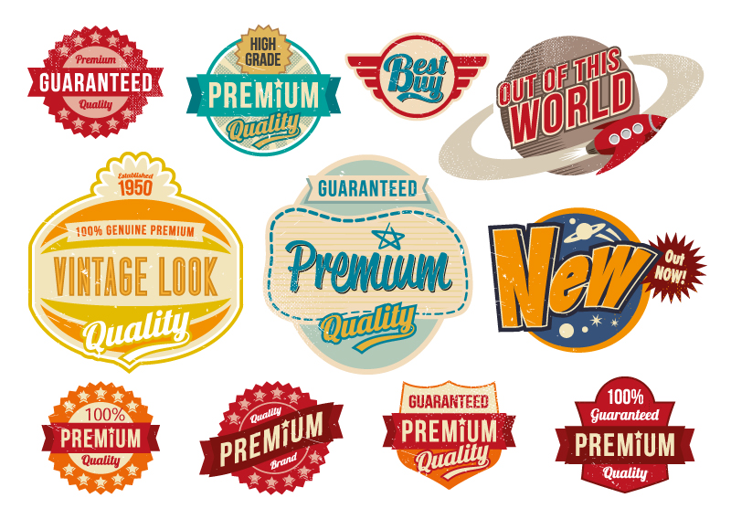 800x568 Retro Style Labels Vector Free Vector Graphic Download
