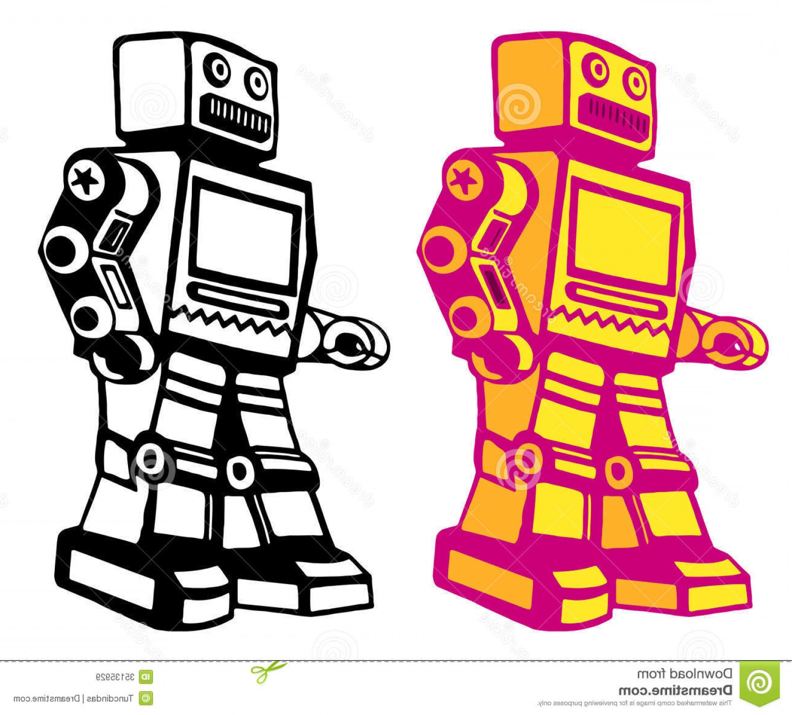1560x1408 Vintage Robot Vector Art Soidergi