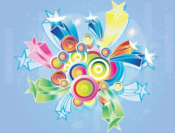 600x459 Free Colorful Retro Design Background Vector Graphic Free Vector