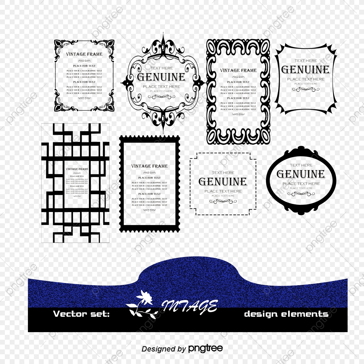 Black Retro Pattern Decorative Frame Vector Material, Black 1200x1200 Black Retro Pattern Decorative Frame Vector Material, Black