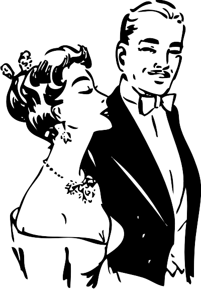 Retro Party Couple Vector 400x574 Retro Party Couple Vector