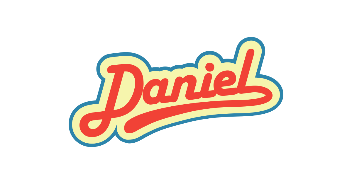 Daniel Retro Name Sign Vector And Png Free Download 1200x628 Daniel Retro Name Sign Vector And Png Free Download