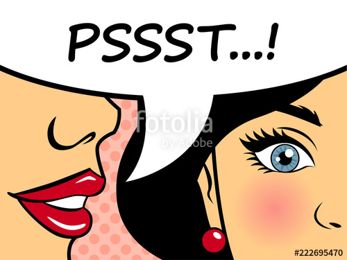 500x375 Retro Woman Whispering Gossip To The Friend Stock Image