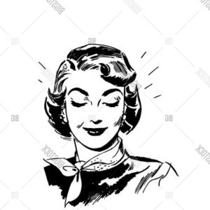 300x300 Stock Vector Retro Woman Winking Retro Clip Art Catchsplace