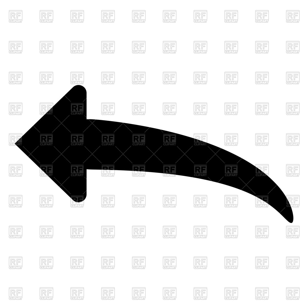 1200x1200 Arrow Return Black Color Icon Vector Image Of Icons And Emblems