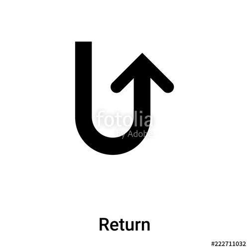 500x500 Return Icon Vector Isolated On White Background, Logo Concept